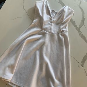 Tobi white low cut dress